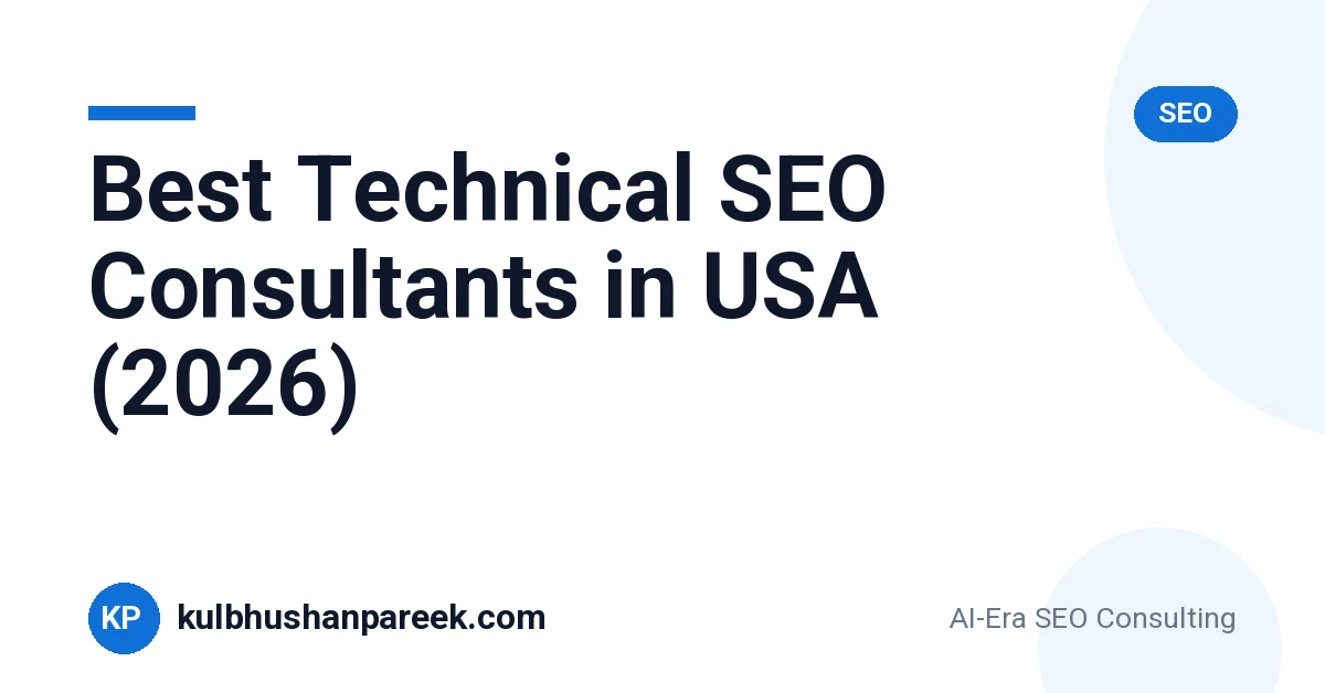 Best Technical SEO Consultants in USA (2026)